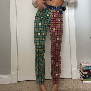 Multicolor Chequered pants